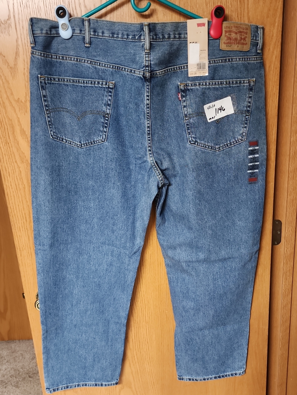 Levi's 505 Men's Classic Straight Jeans in Light Blue Denim nwt number 1146